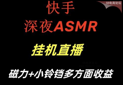 快手深夜ASMR挂机直播-磁力 小铃铛收益.jpg