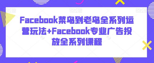 Facebook菜鸟到老鸟全系列运营玩法 Facebook专业广告投放全系列课程.jpg