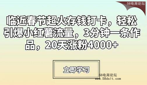 临近春节超火存钱打卡-轻松引爆小红薯流量20天涨粉4000 .jpg